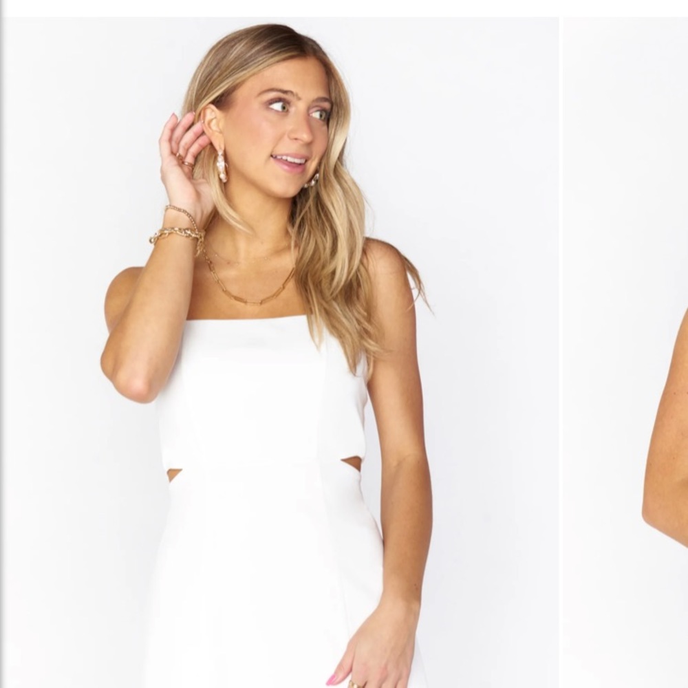 Show me your mumu white cut out dress